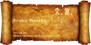 Krebs Mónika névjegykártya